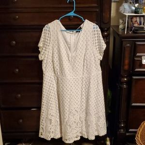 Lane Bryant white lace 22w dress